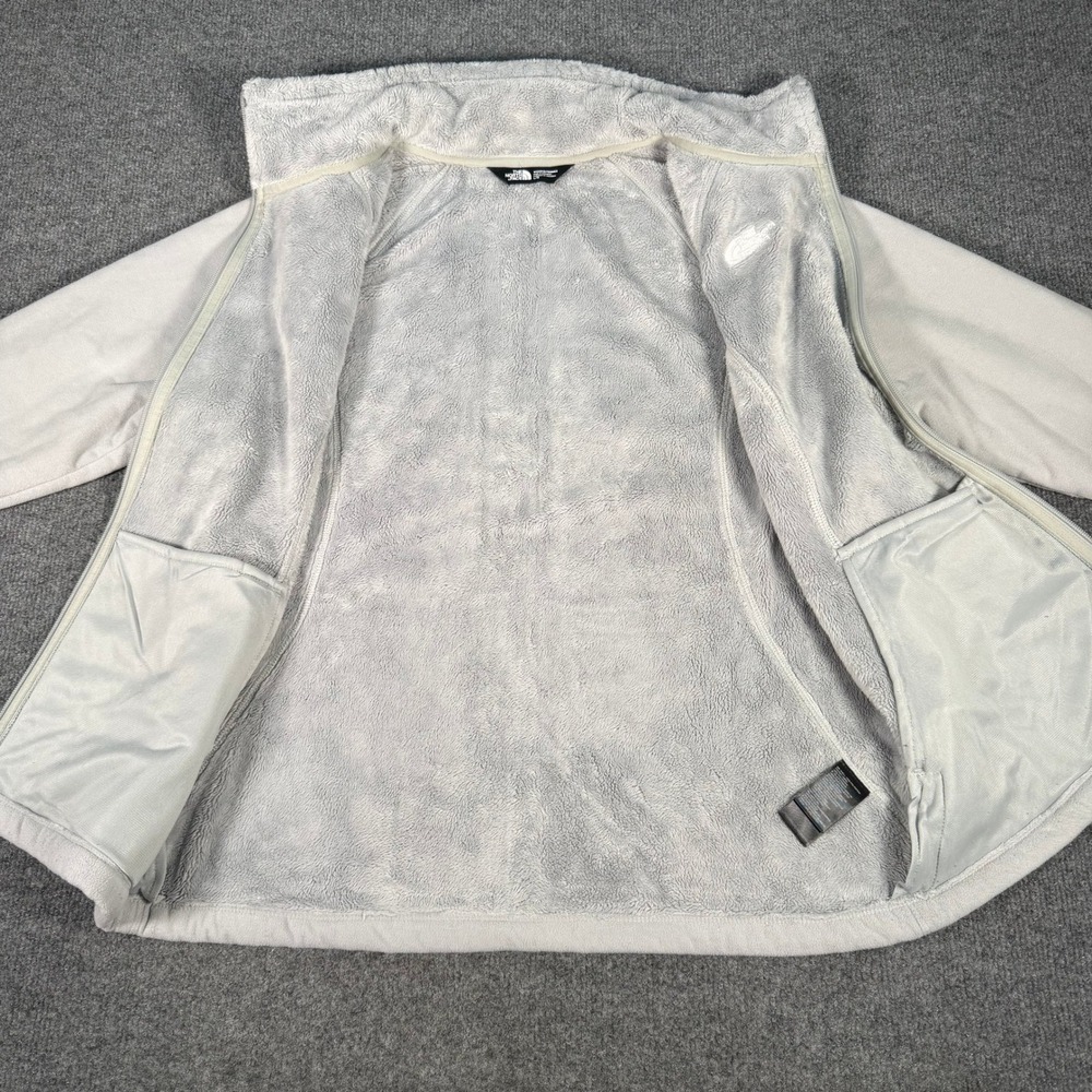 The North Face Osito 2 Full Zip Fleece Jacket Light Gray CTP8 Womens Large - Picture 7 of 8
